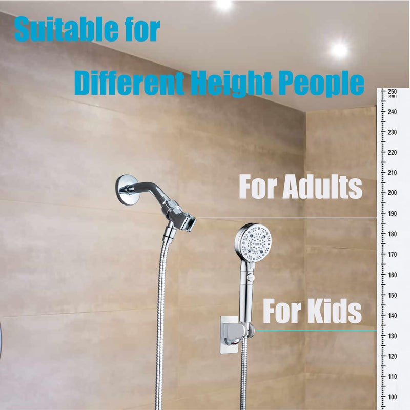 Lofekea 2 Pack Strong Adhesive and Waterproof Shower Head Holder, Adjustable Handheld Shower Holder Wall Mount Shower Bracket - Image 5